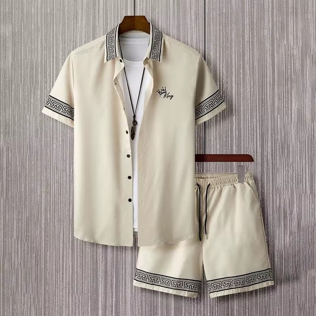 Men’s Summer Vacation Wear Two-Piece Set
