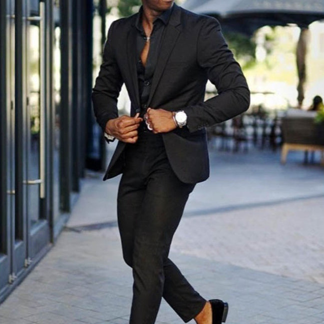 Stylish Two-Piece Digital Print Suit