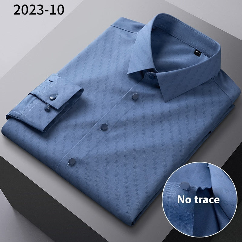 Men’s Striped Bamboo Fiber Long-Sleeve Shirt
