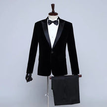 Men’s  Velvet Jacket for Stage Performance