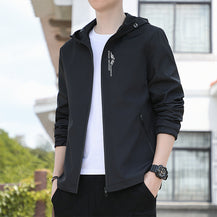 Men’s Quick-Drying Hooded Zipper Jacket