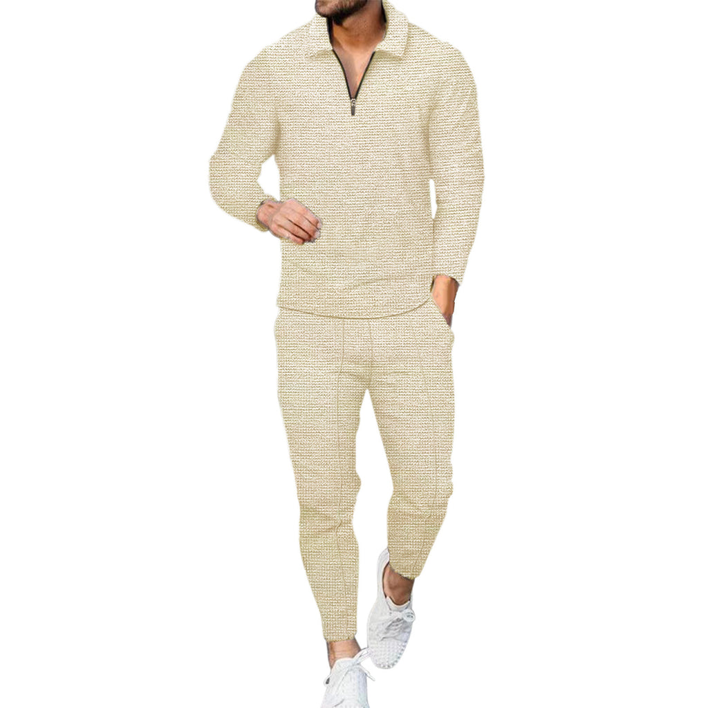 Men’s Long Sleeve T-Shirt Style Jacket with Pants