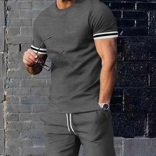 Men’s Daily Wear Short-sleeved Two-Piece Set