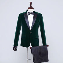 Men’s  Velvet Jacket for Stage Performance