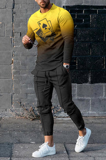 European & American Style Men’s Multi-Color Sports Suit