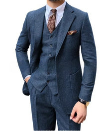 Men’s Herringbone Single Breasted Suit