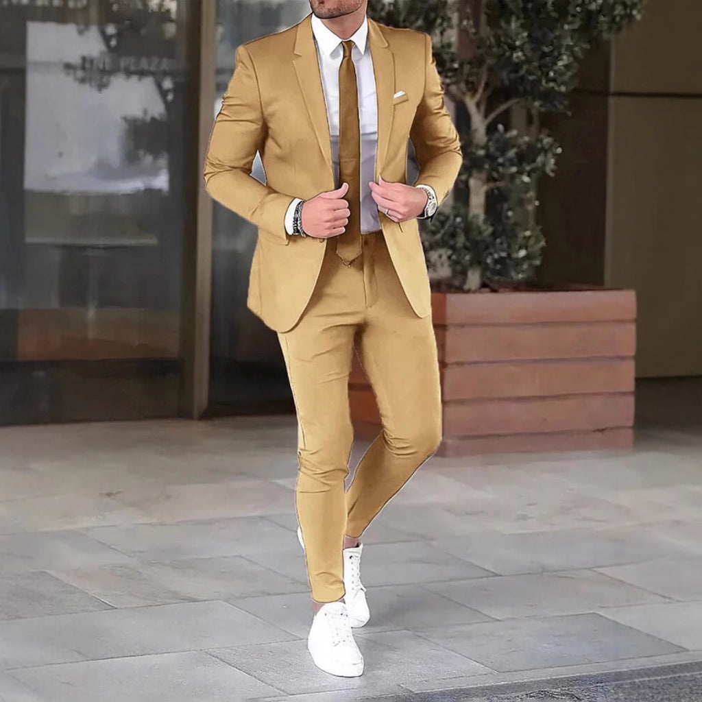 Men’s Fashion Two-Piece Slim-Fit Suit